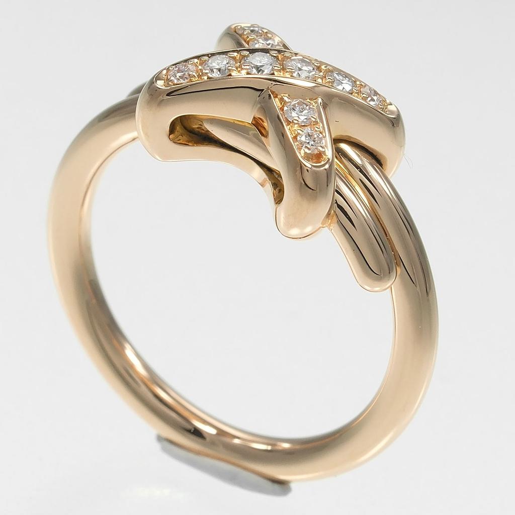 Chaumet Lian Ring K18 Pink Gold/diamond #4.5(US Size) 5.3g Women Used
