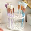 360 Rotating Makeup Brush Organizer 45 Holes Visible Large Capacity Cosmetic Storage for Home Vanity Use