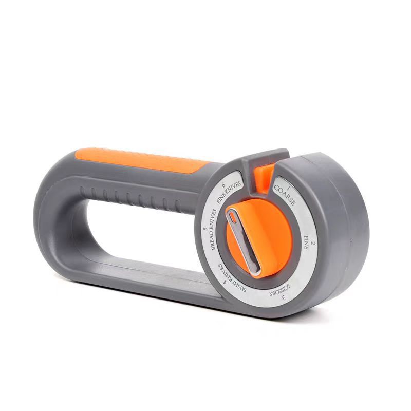 LMETJMA 6 in 1 Knife Sharpener 6 Stage Manual Knife Sharpener Repair Restore Kitchen Knife Chefs Choice Knife Sharpeners L серый