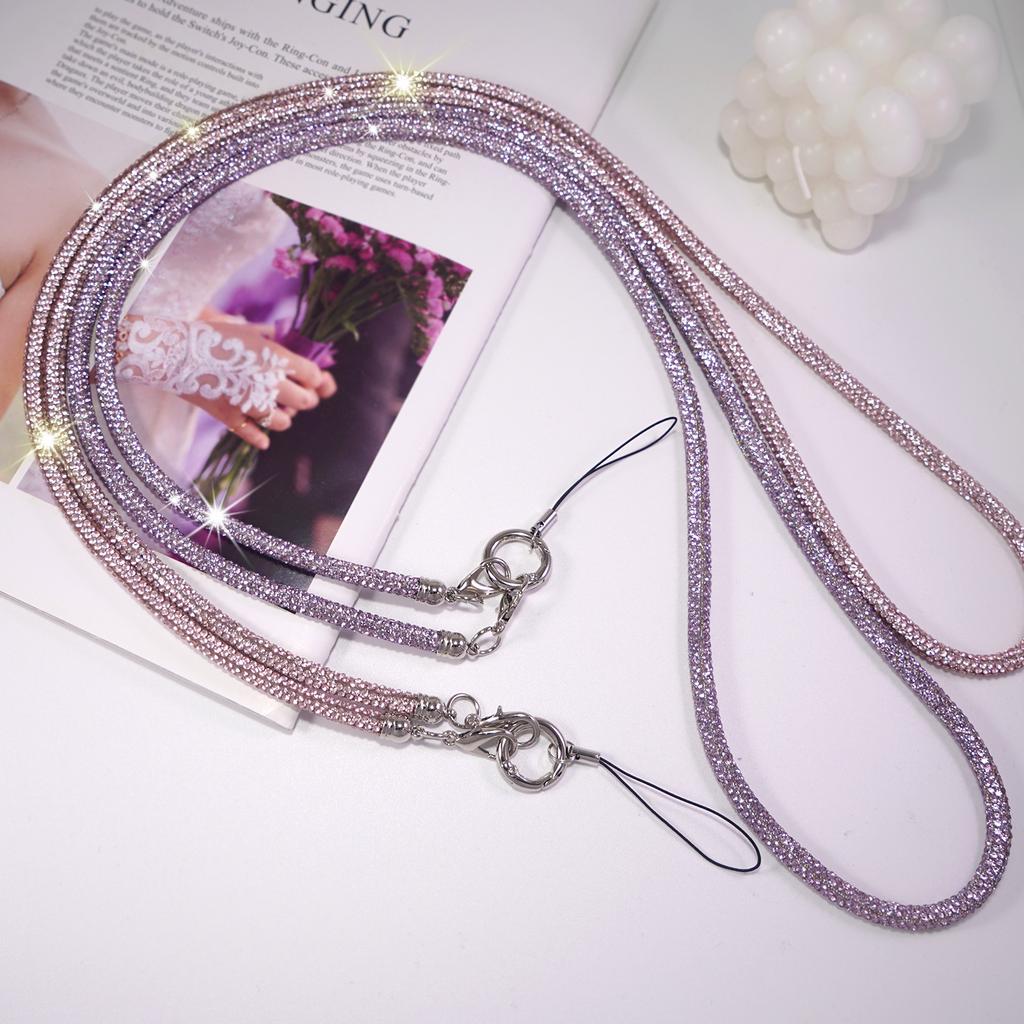New Luxury Crystal Rhinestone Phone Lanyard Bright Bling Bling Phone Case Chain Straps Phone Anti-lost Rope Phone Accessories