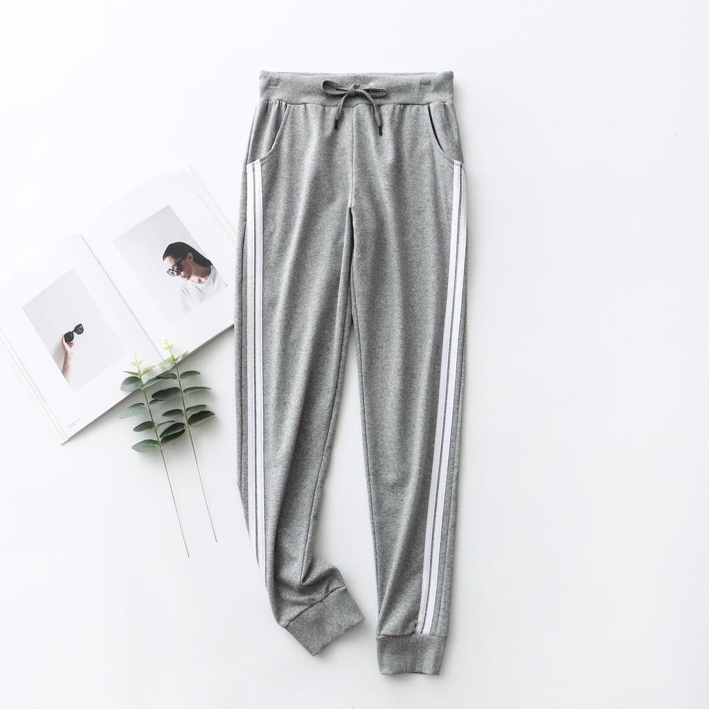 Zweigestreifte Unisex-Slim-Fit-Jogginghose für Frühling/Herbst – Ideal zum Laufen, Sport und für Studenten