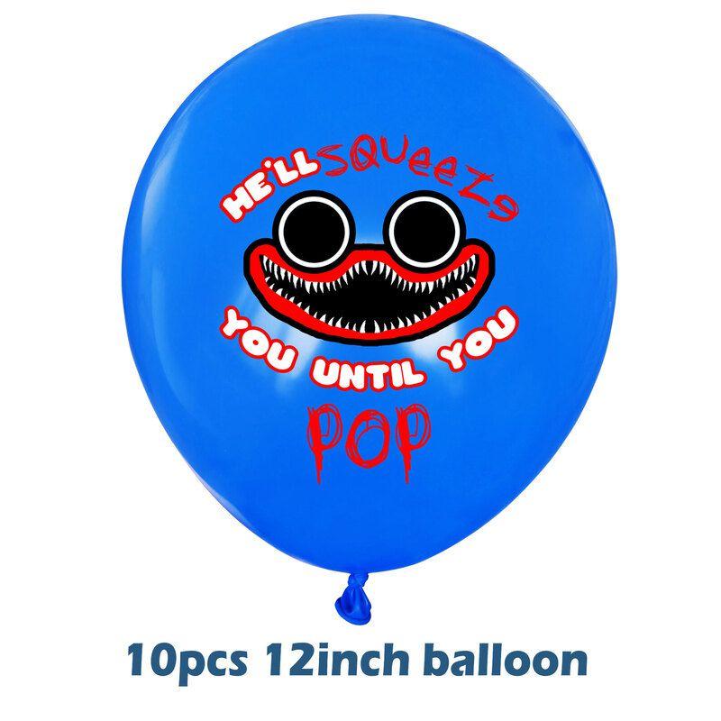Poppy Playtime Huggy Wuggy Birthday Party Decorations Premium Set Of Balloons And Cake Toppers