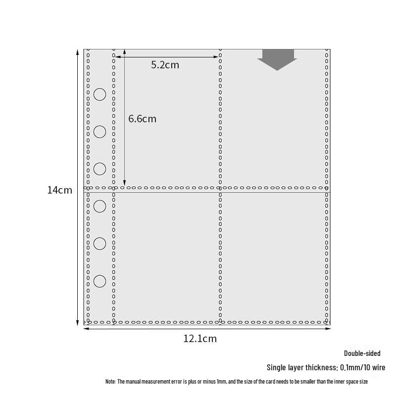 Transparent Card Album Inner Pages for A4/A5/A6/A7 Binders - Nine & Four Pocket Star Fandom Card Storage Refills
