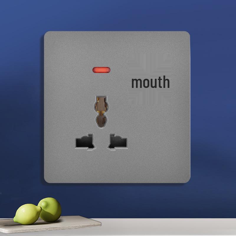 Priză UK 13A pentru perete gri cu încărcător Type-C și USB