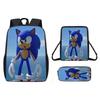 Children Cartoon Pattern Breathable Backpack Three Piece Set