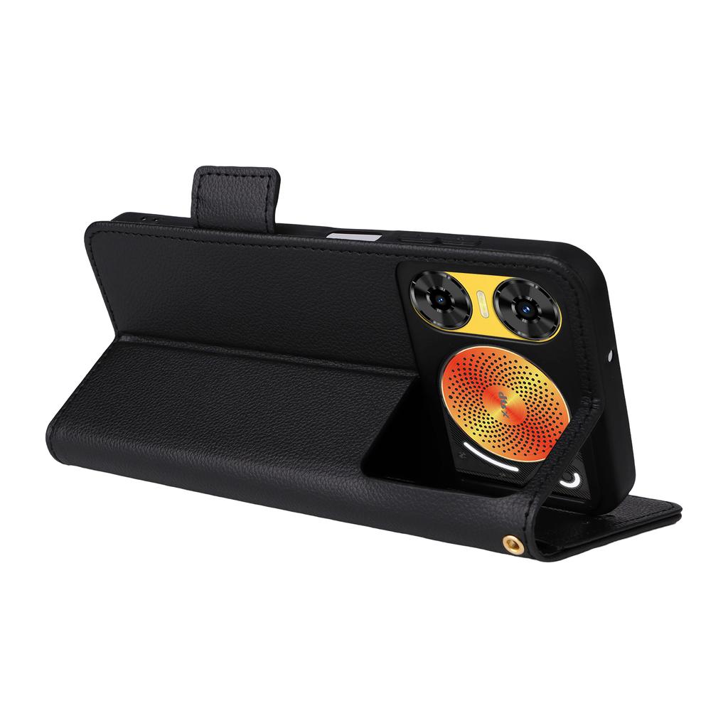 For ZTE Nubia Music 2 Case with Wrist Strap Litchi Texture PU Leather Wallet Phone Cover