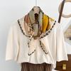 Spring And Summer Light And Breathable 65 * 65Cm Square Scarf Versatile Printed Mulberry Silk Cotton Blended Women'S Silk Scarf