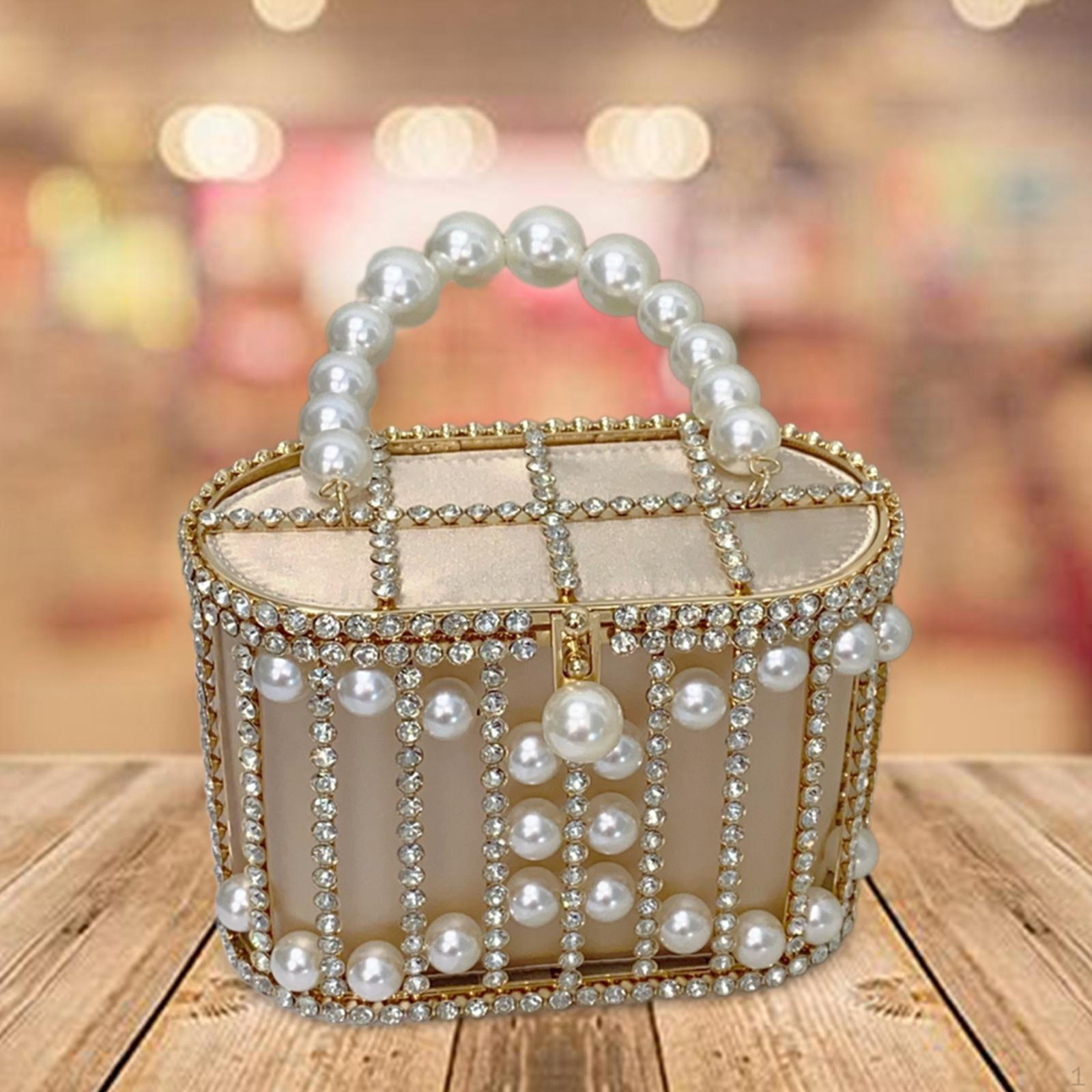 

Сумка-ведро с ручкой из бисера, клатч для свадьбы, вечернего платья, вечеринки, путешествия, выпускного вечера бежевый