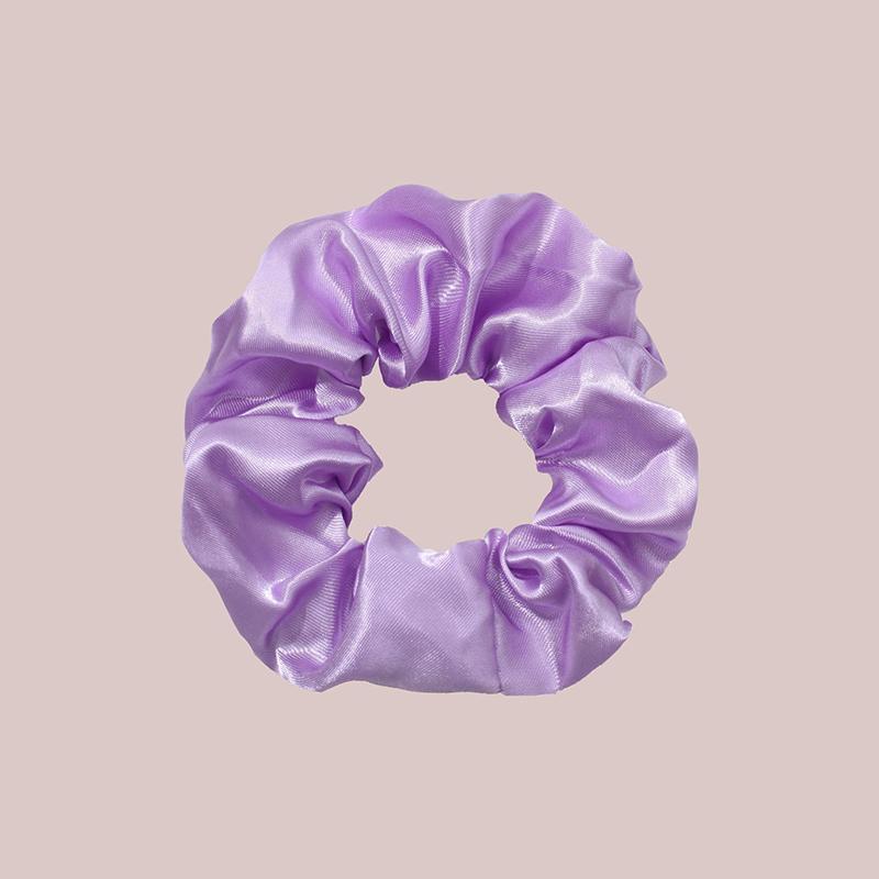 8Pcs  Satin Fabric Sausage Loop Hair Rings Set Solid Colour Fabric Loop Hair Rope Hair Scrunchies Scrunchy Black Coffee