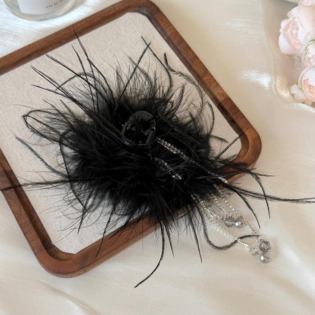 Autumn-Winter Fairy Feather Hair Clip: Large Volume, Pure Desire Headdress