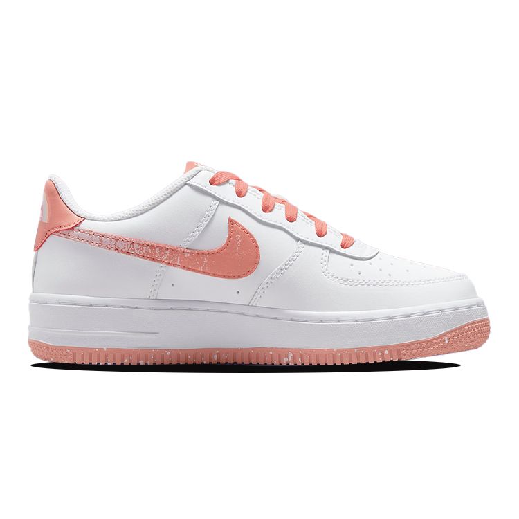 Nike Air Force 1 LV8 GS White Light Madder Root Speckled Kids Sneakers Aura DM0985-100