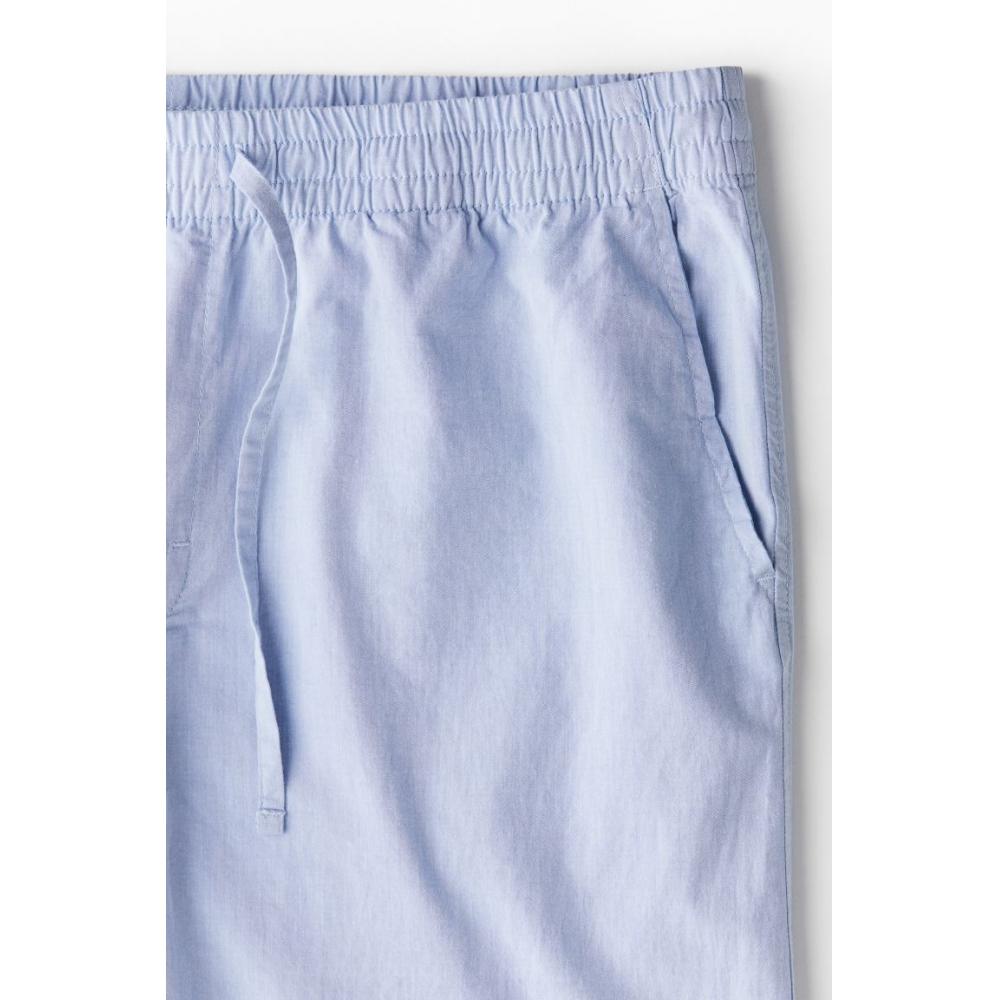 H M Poplin Pants Relaxed Fit ligHt Blue