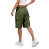 Damesommerarbeidsbukser er løse, komfortable, avslappede, moteriktige med flere lommer og ensfargede shorts