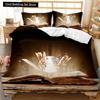 Book Duvet Cover Set Sheet Music Beating Notes Music Twin Polyester Bedding Set Pillowcase Kids Boys Girl Double Queen King Size