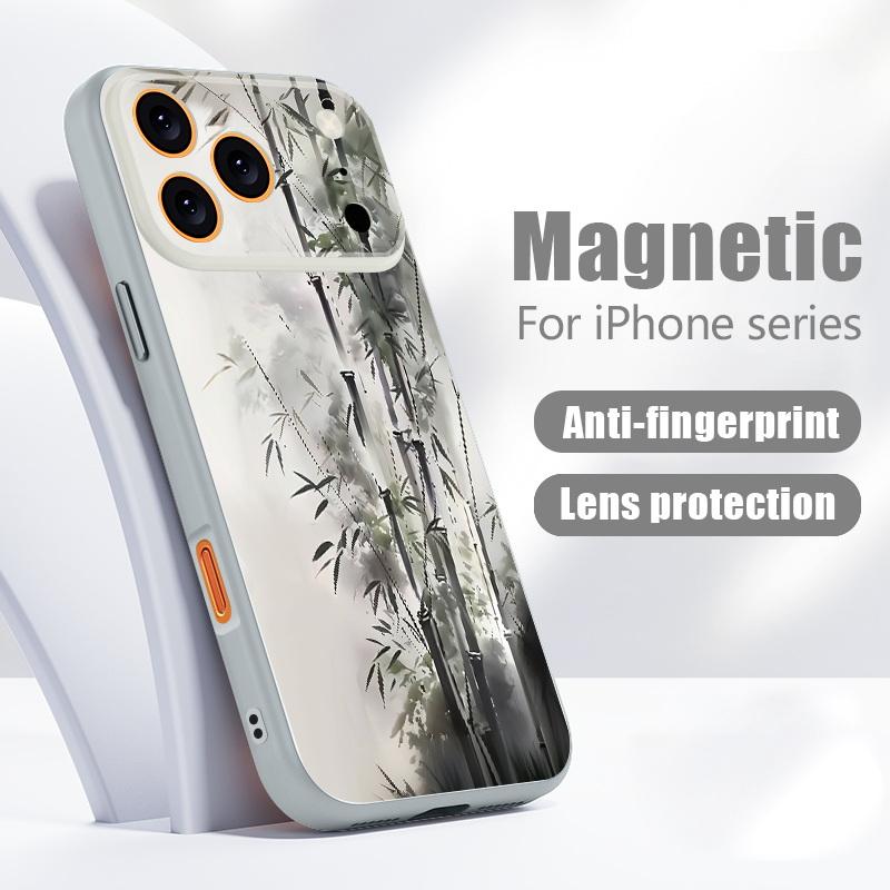 Colorful Flowers Pattern Case For iPhone 17 Pro Max iPhone 16 15 14 13 Pro Max Magnetic For Magsafe Hybrid TPU+PC Matte Cover