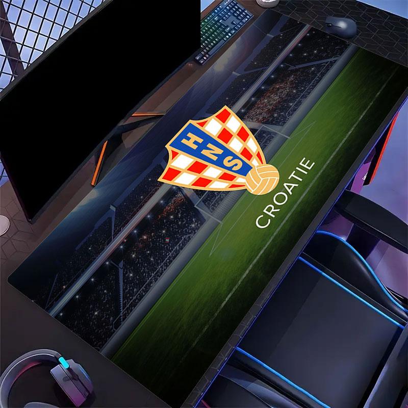 Croatia National Football Team Mouse Pad, Large Gaming Desk Mat, Non-slip XXL Mousepad for Laptop & Tablet, Mini PC Playmat with Stitched Edges