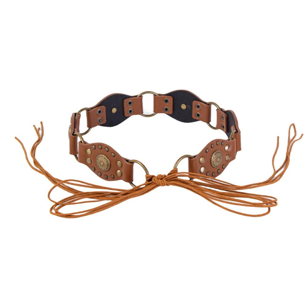 Gothic Steampunk Waist Belt Vintage Rivet Waistband Retro Waist Cinch Belt Female Jeans