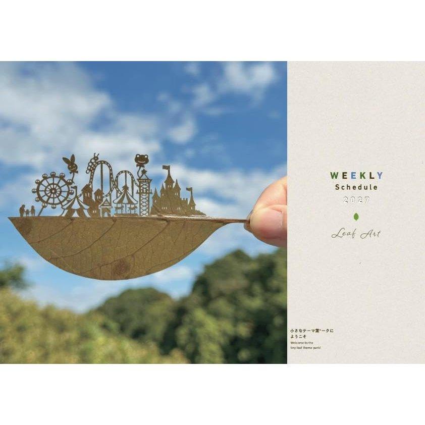 Leaf Art 2027 Diary & Schedule Book Featuring Leaf Cutting Art Designs