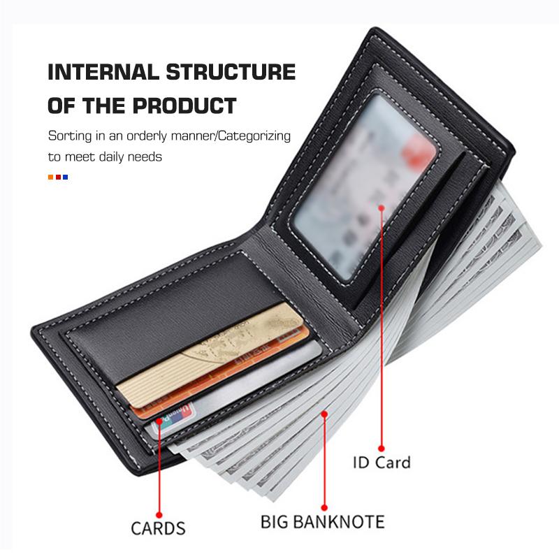 EYAG3 For BMW Men's Short Style Leather Wallet Multiple Card Slots 1 2 3 5 7 Series X1 X2 X3 X4 X5 X6 G20 G30 G11 G12