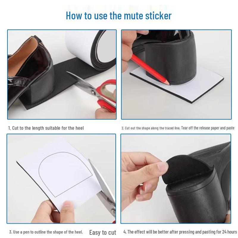 Women's High Heel Anti-Slip & Silent Sole Pads - 3mm Thick Anti-Wear Heel Grips