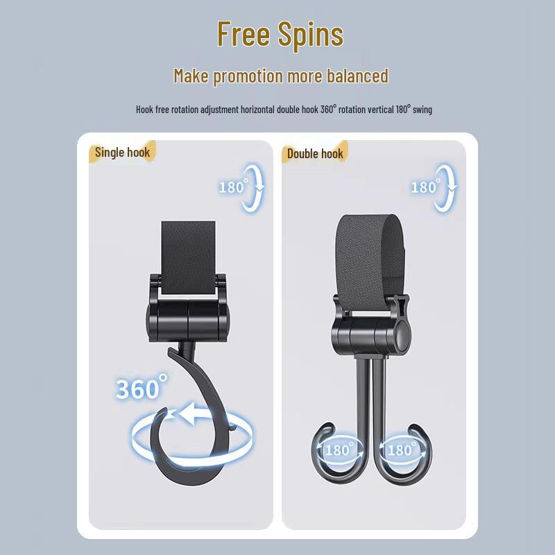 Universal No-Punch Multifunctional Hook for Electric Cars & Strollers