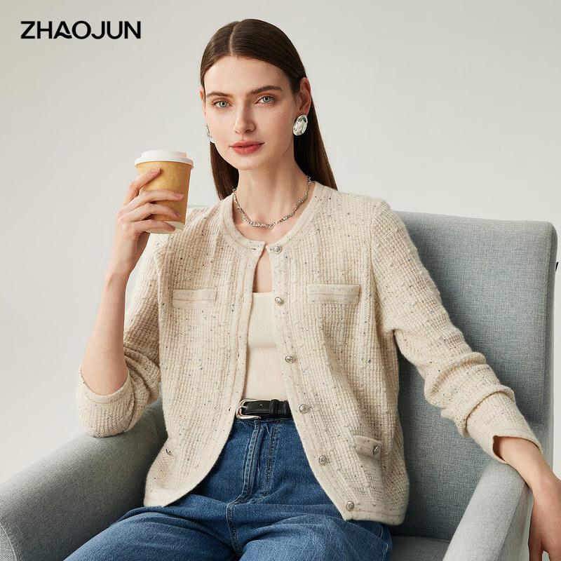 

Женский кардиган из 100% кашемира с круглым вырезом, утолщенный