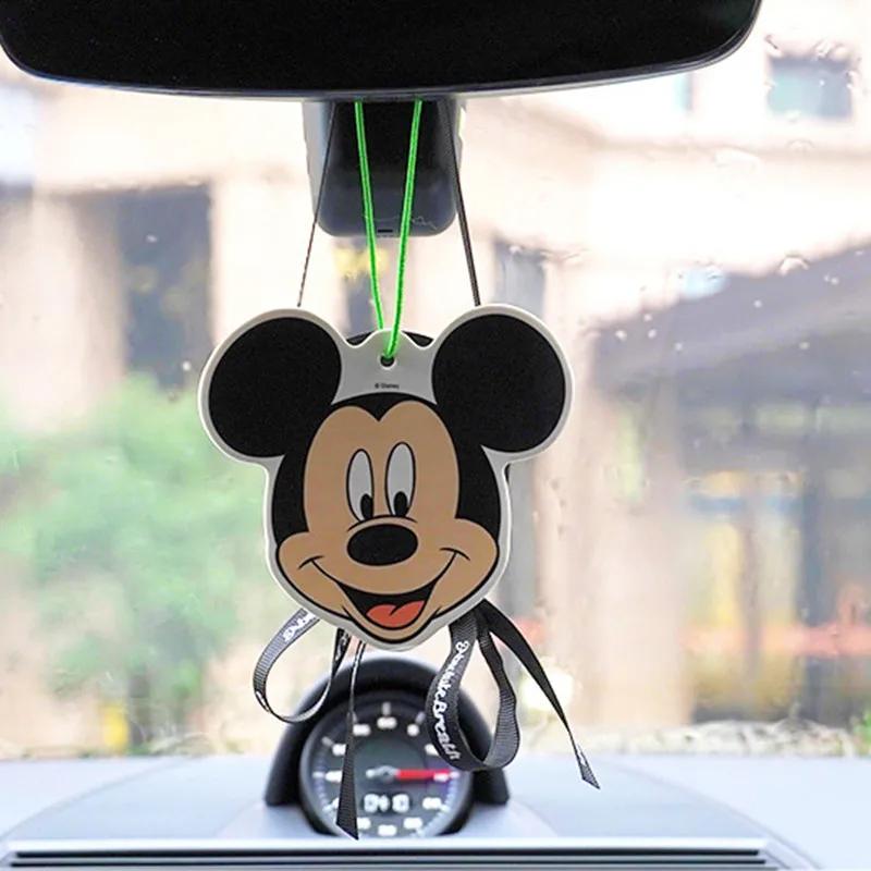 MINISO Anime Mickey Mouse Aromatherapy Tablets Minnie Car Aromatherapy Water Remove Odor Purify Air Cartoon Pendant Kids Toy