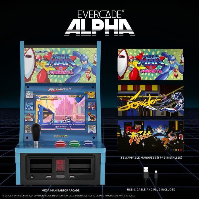 Console Rétrogaming - JUST FOR GAMES - Evercade Alpha Mega Man Bartop Arcade