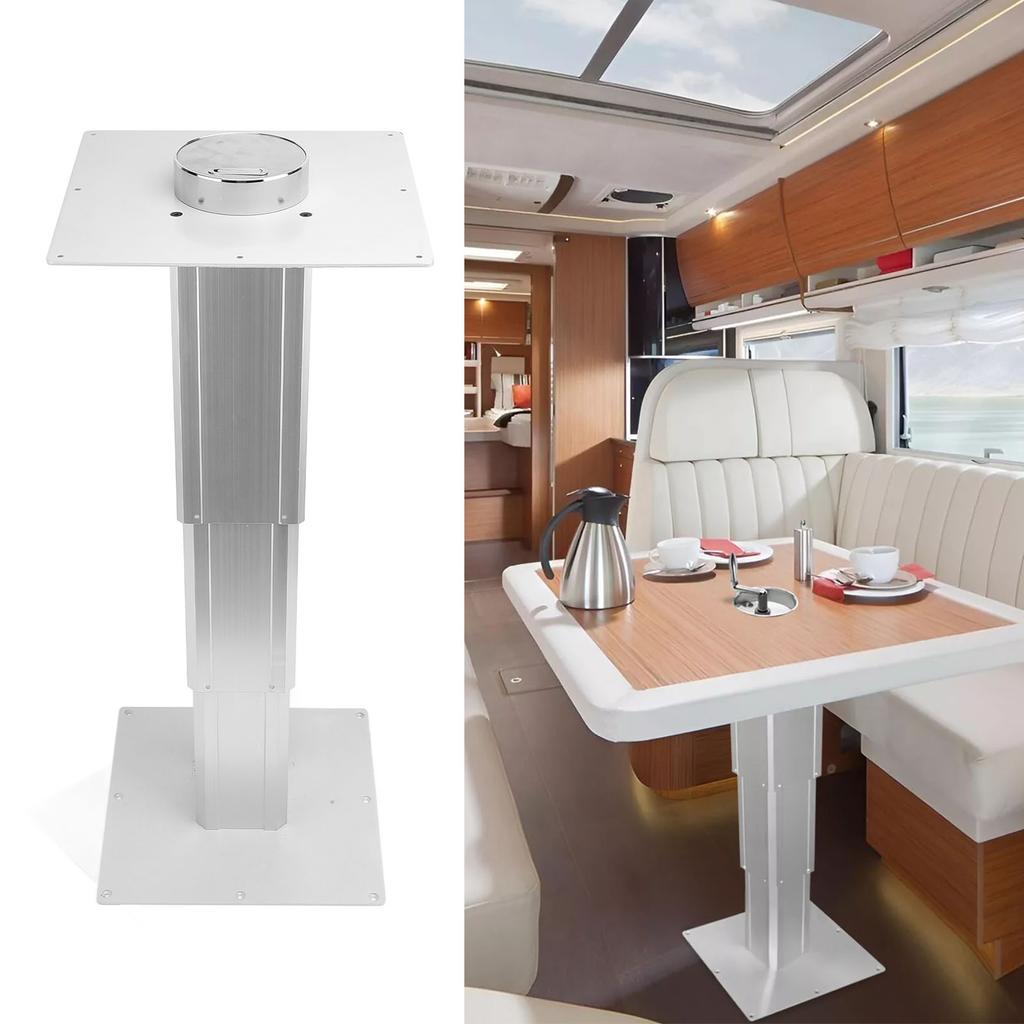 310 to 720mm RV Table Leg Hand Crank Aluminum Alloy Heavy Duty Adjustable Lifting Table Leg for Yachts Boats Indoor Balcony