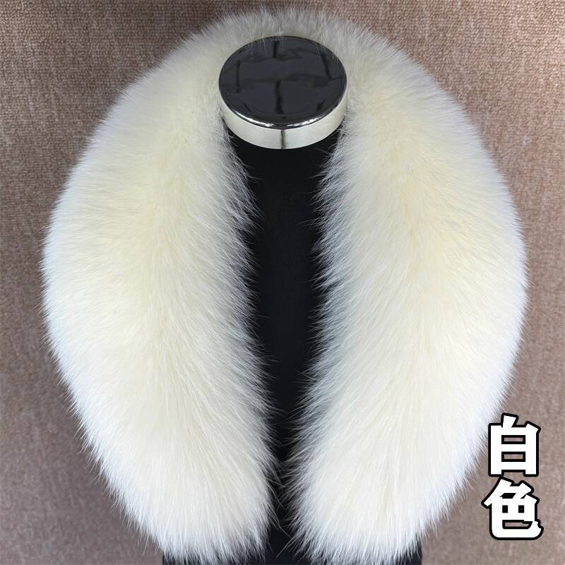 Real Fox Fur Collar Women Winter Thickened Fur Collar Scarf Collars Wraps Neck Warmer Fur Scarves Shawl Luxury Fluffy Fur Shawl