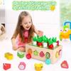 Paired Wooden Childrens Insect Catching Carrot Pulling Fruit Toy For Daily Gift