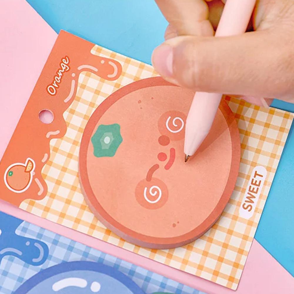 1 Piece Cartoon Adhesive Cute Kawaii Fruit Notes Notepad Memo Pad Office School Supplies Stationery Sticker Decoration
