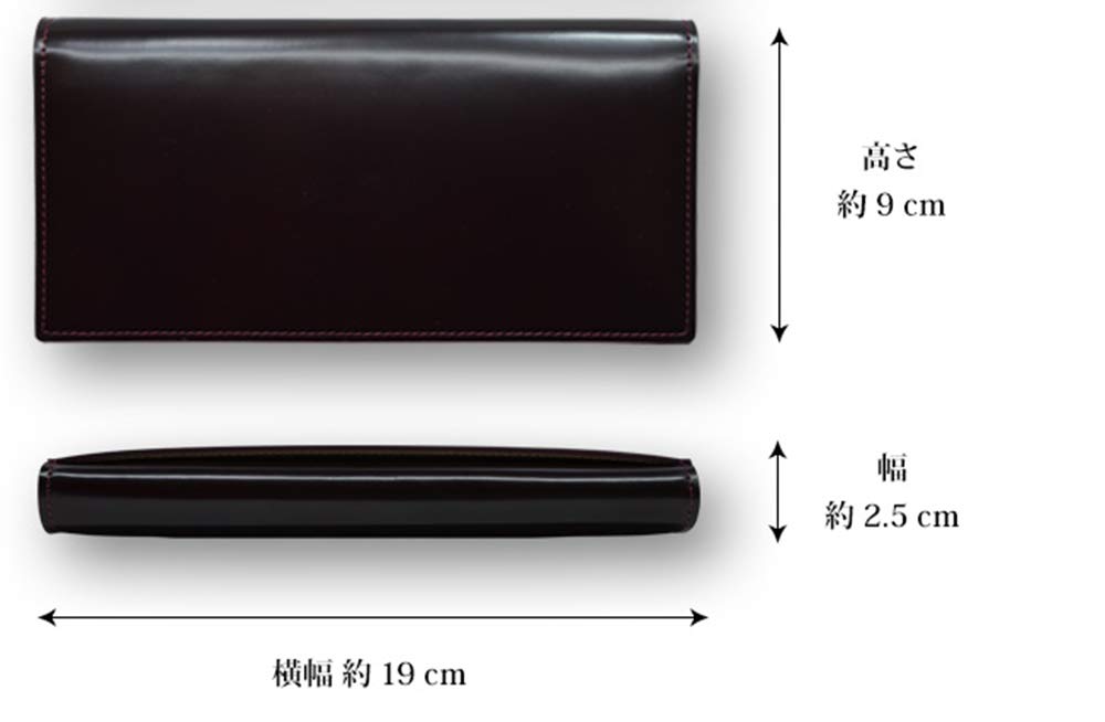 Long Long Cordovan Leather Wallet [Flying Horse] Wallet, Wallet, (Black)