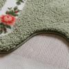 Tappetino Deluxe per Pavimento del Bagno Stile Moderno di Lusso Leggero Peluche Tappetino a U per WC Assorbente Antiscivolo Lavabile in Lavatrice 1 pz