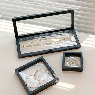 PP Jewelry Box, Simple Clear Jewelry Storage Box for Home and Travel, Gift for Valentine's Day Back To School