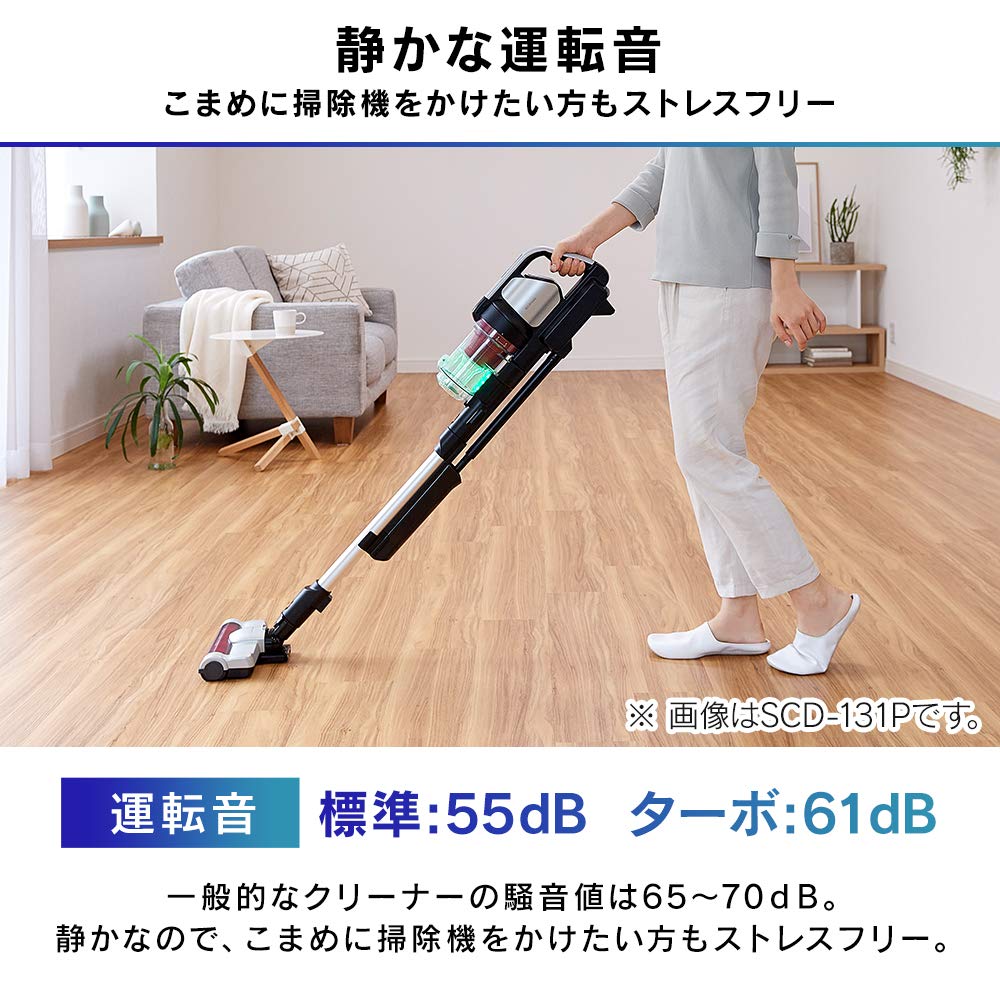 Iris Ohyama Vacuum Cleaner Cordless Cyclone Stick Cleaner 2WAY Power Head Hair Does Not Get Tangled Soft Roller Brush Suction Duration Mask Filter