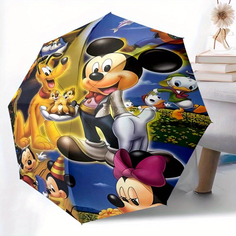 1pc Mickey Mouse & Friends Christmas Holiday Automatic Opening and Closing Umbrella - Small Umbrella Suitable for Various Occasions, Portabl