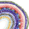 1 Strang 6/8/10mm Flache Runde Blumenperlen Lampwork-Perlen Bunte Glasperlen Für Armband Armreif Damen Mädchen DIY Schmuckherstellung