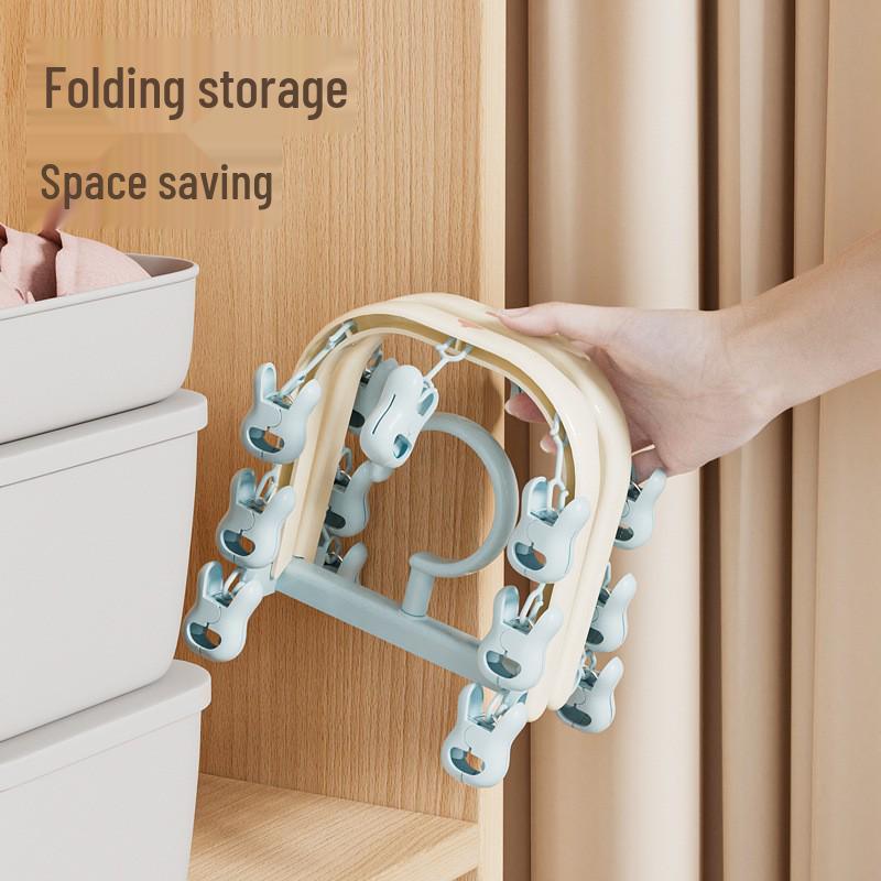 Multi-functional Folding Drying Rack for Bibs, Hats, and Socks – Perfect for Home, Balcony, or Dormitory Use