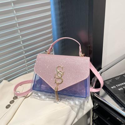 Trend Simple Casual Letter Hardware New Fashion Summer Retro Casual Chain Crossbody Shoulder Bag Women