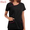 Women Summer Tops T-Shirt Short Sleeve V-Neck Pocket Uniform Printed Sexy Nurse Care Workers Clinic