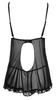 Cottelli LINGERIE - Hot Mesh Nightie with Bows + Thong Black L