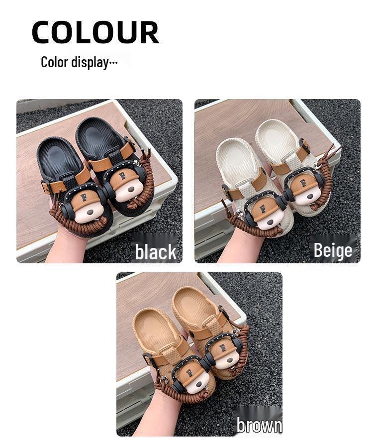 Children's 3D Dog Headphone Birkenstock Clogs: Creative, Closed-Toe, Super Soft, Thick-Soled Sandals for Boys and Girls