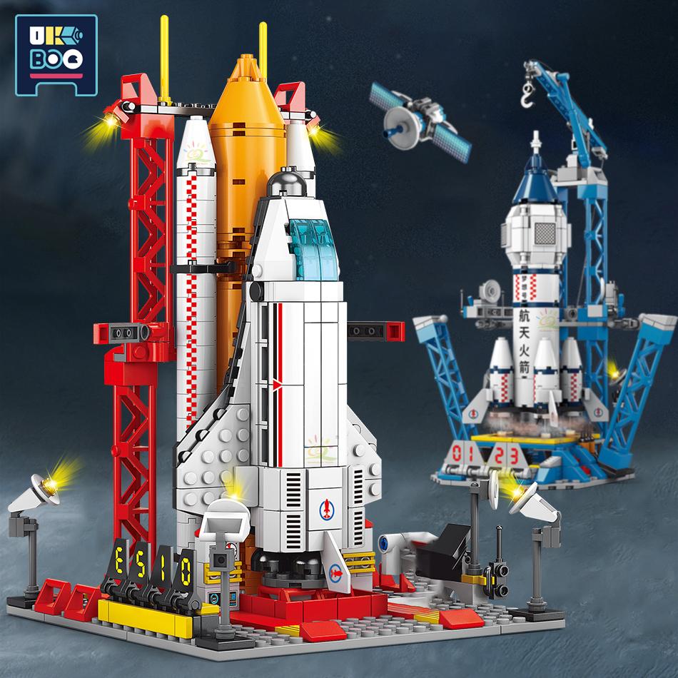 UKBOO Aviation Series Space Shuttle Aerospace Spaceship Carrier Rocket Building Blocks City Classic Model Bricks Childrens