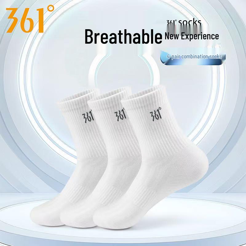 361° Unisex Sweat-Wicking Breathable Crew Running Socks One Size
