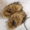 Fashion Fashion Warm Slippers Luxury Slippers Women Open Toe Raccoon Fur Slides Woman Shoes Women Flat Half Slippers Comfortable Shoes
