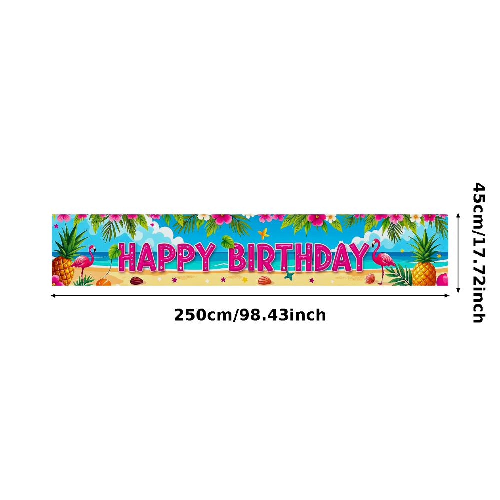 

Decorative Banner Lightweight Design Beach Party Banner Flamingo Banner Easy Installation For Indoor Decor Luau Celebration