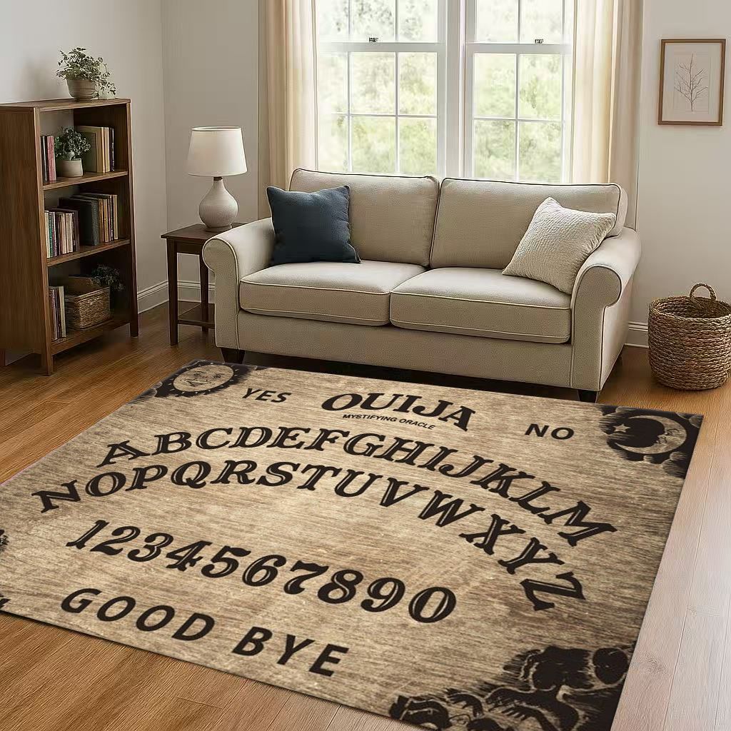 Retro Witch Spirit Ouija Board Art Living Room Non Slip Area Rug Carpet for Bedroom Kids Playroom Sofa,Home Decor Doormat