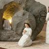 Easter Resurrection Scene Set Resin Easter Scene Empty Tomb Figurine Christian Easter Gifts for Religious