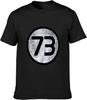 Men's Navy Number 73 The Big Logo Bang Tv Theory Vintage Sheldon Nerd T Shirt Black